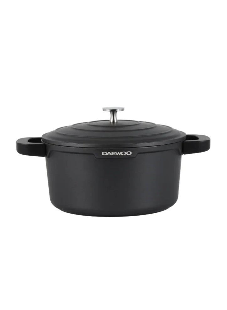 دايو طقم أواني طبخ جرانيت من Daewoo سلسلة AS مكون من 11 قطعة (قدور 32، 28، 24 سم + مقلاة 26 سم + كسرولة 20 سم) مع مقابض سيليكون للأواني وأدوات طبخ - Image 3